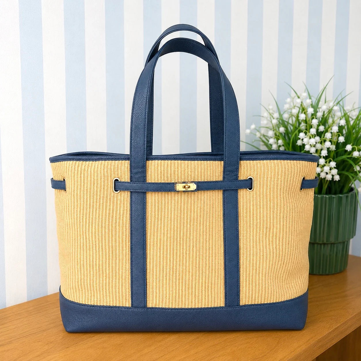 Charleston Large Tote - Basketweave