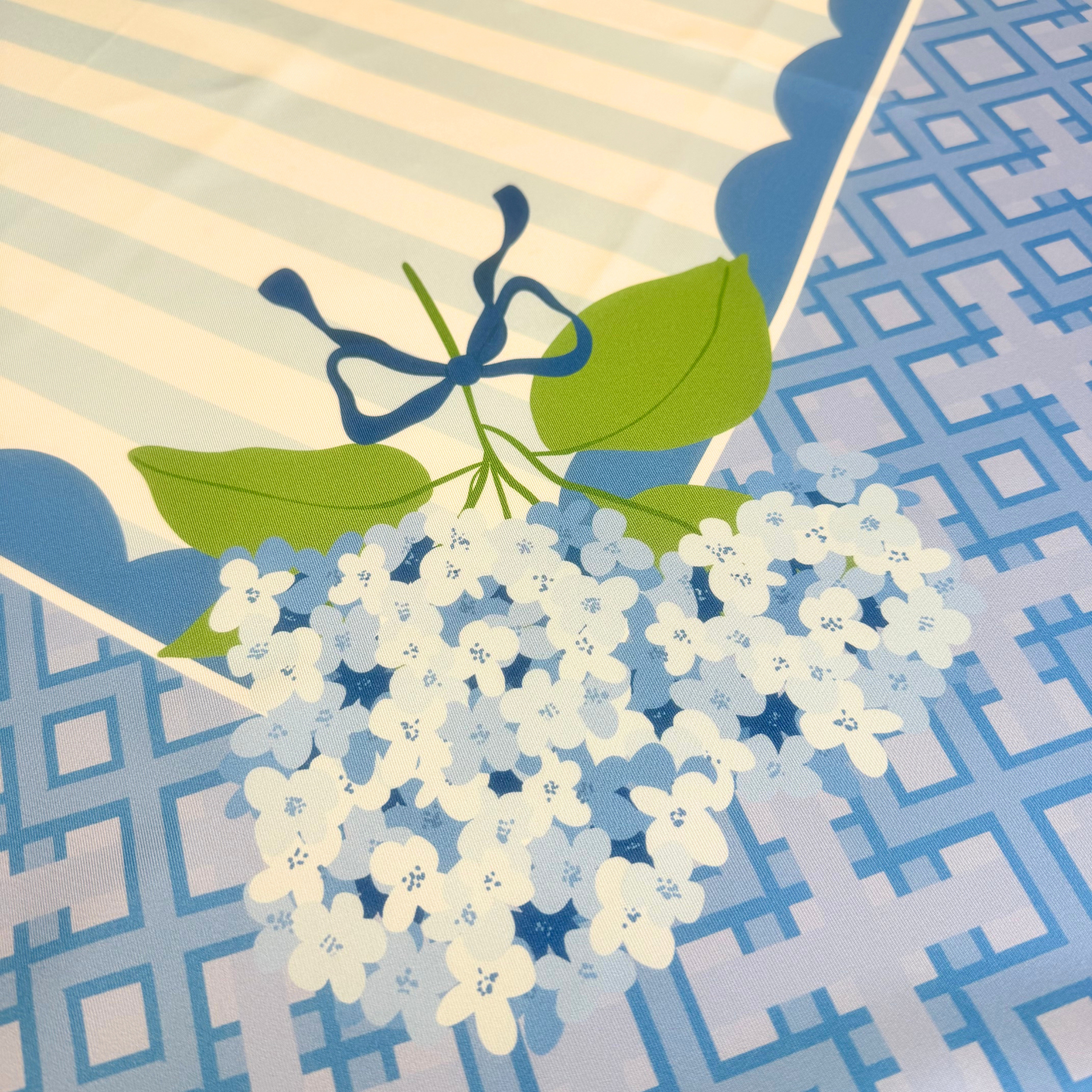 Hydrangea Silk Scarf - Square