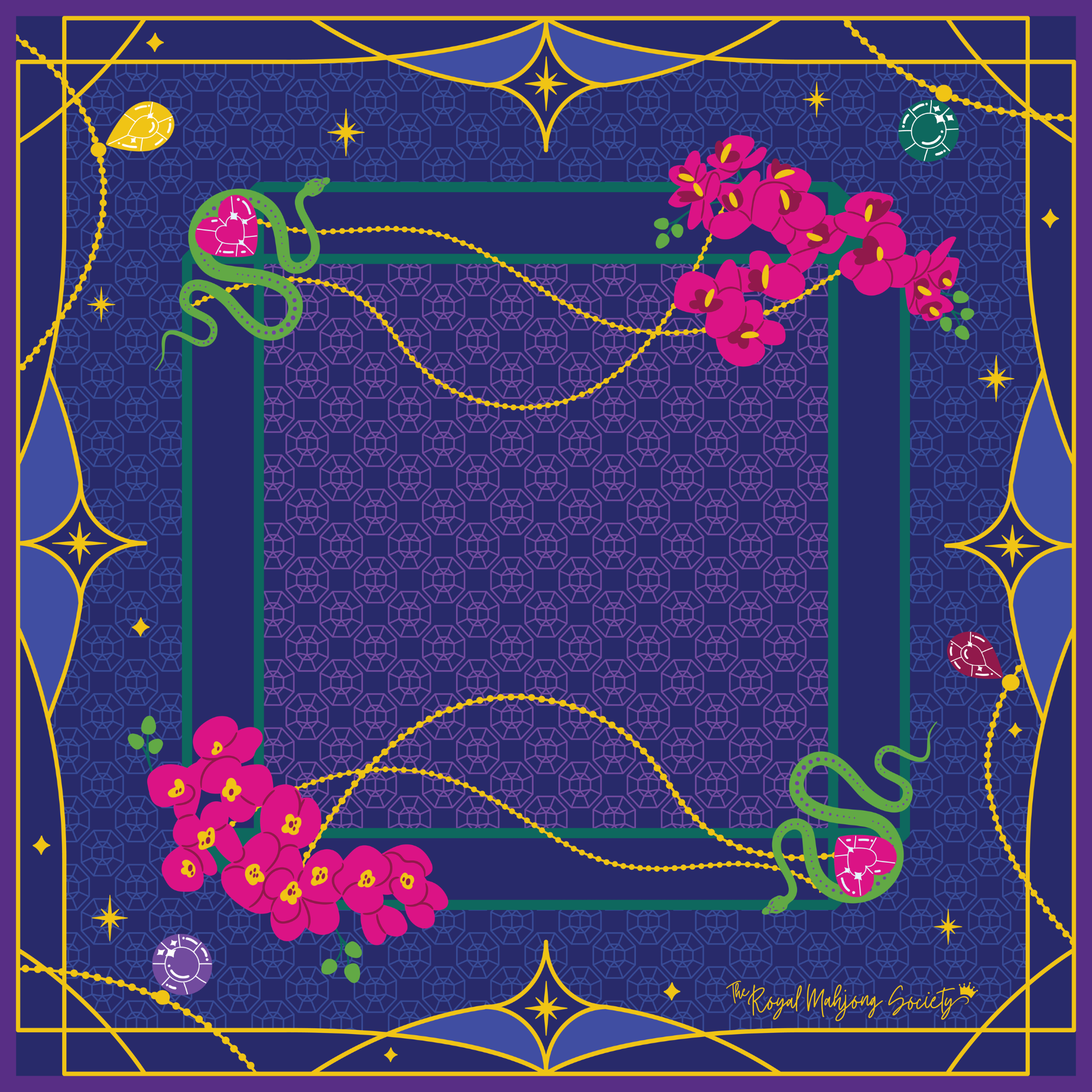 Travel Size Crown Jewels Mahjong Mat