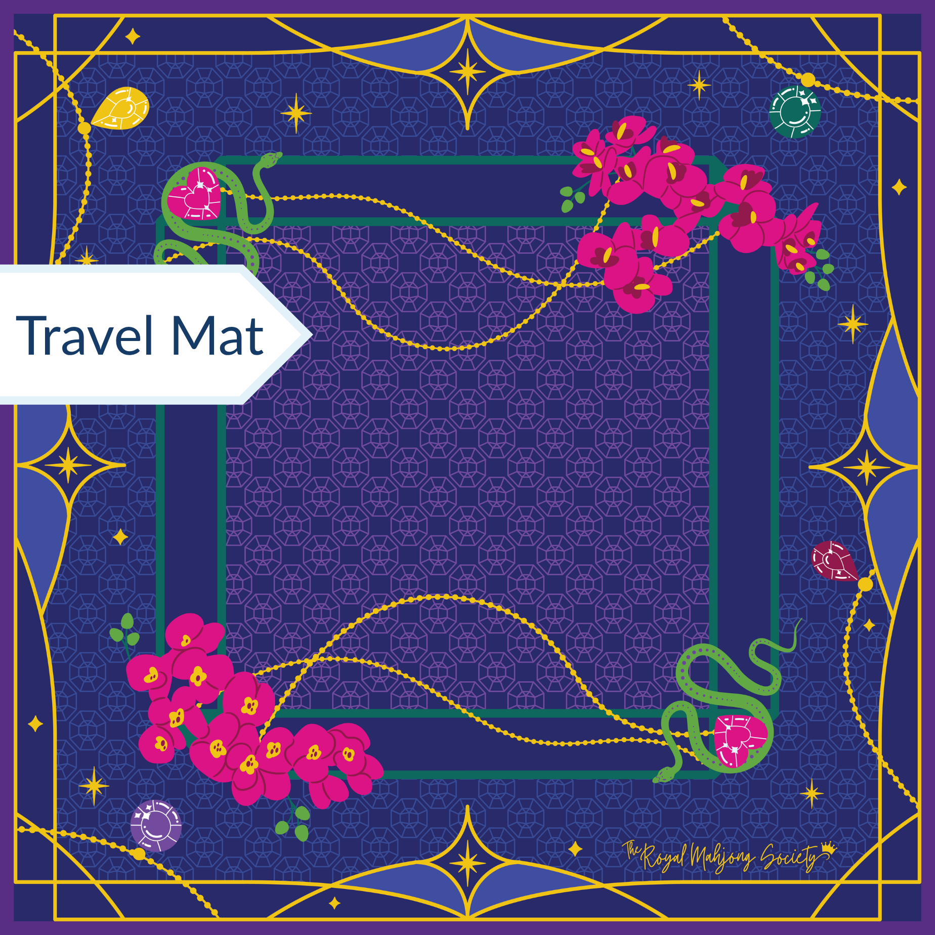 Travel Size Crown Jewels Mahjong Mat