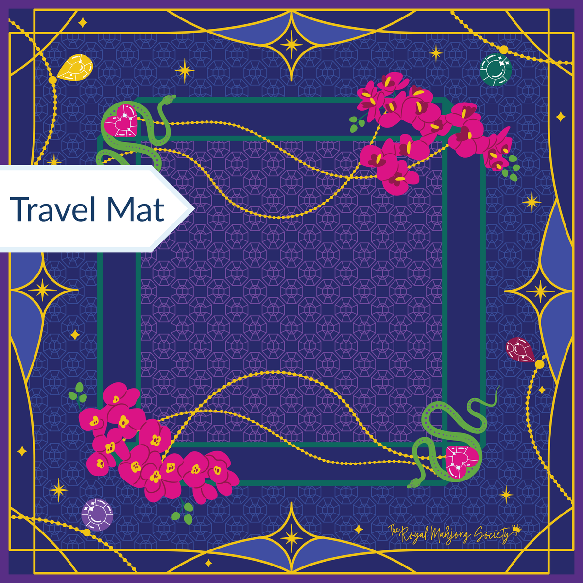 Travel Size Crown Jewels Mahjong Mat