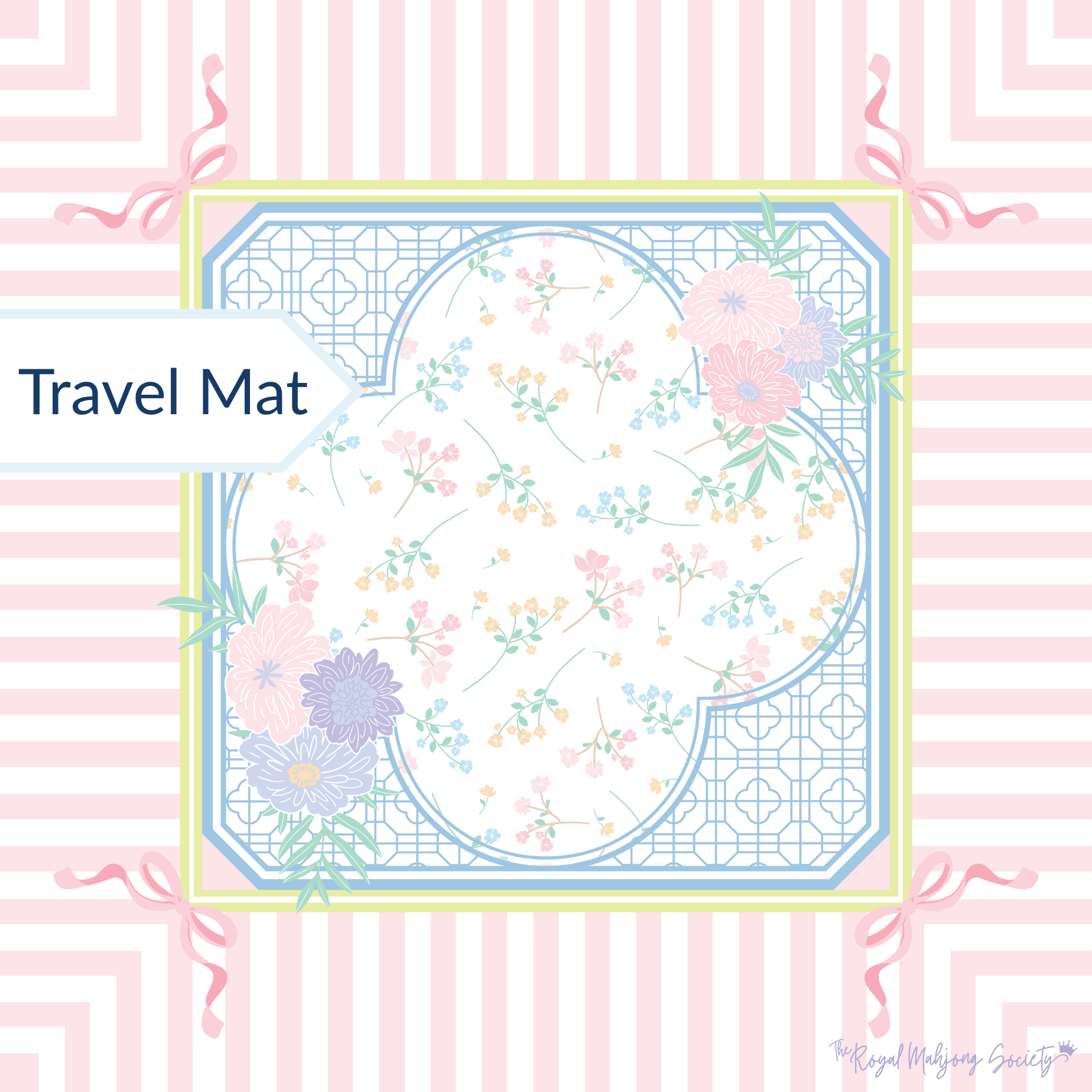 Travel Size Girly Mahjong Mat