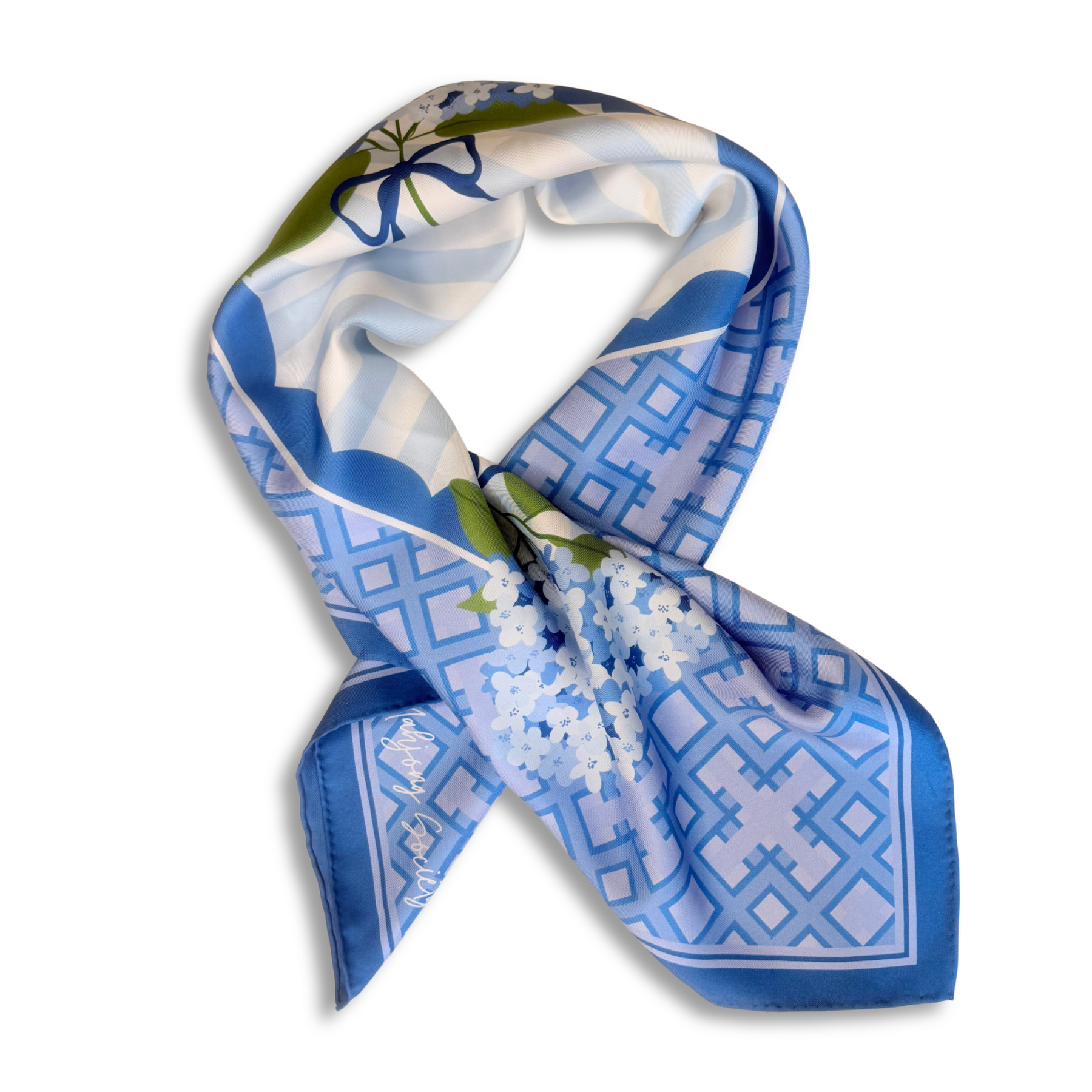 Hydrangea Silk Scarf - Square