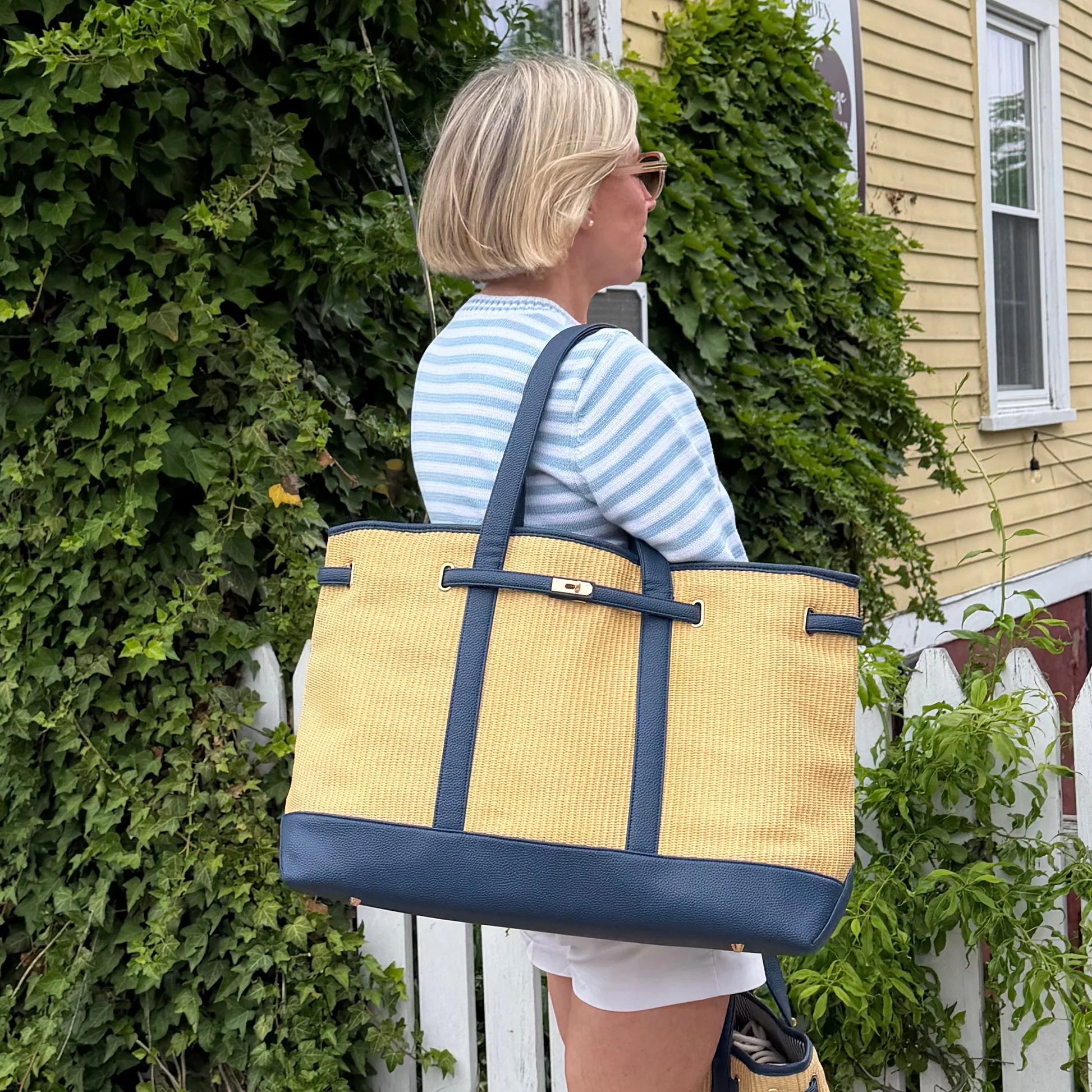 Charleston Large Tote - Basketweave