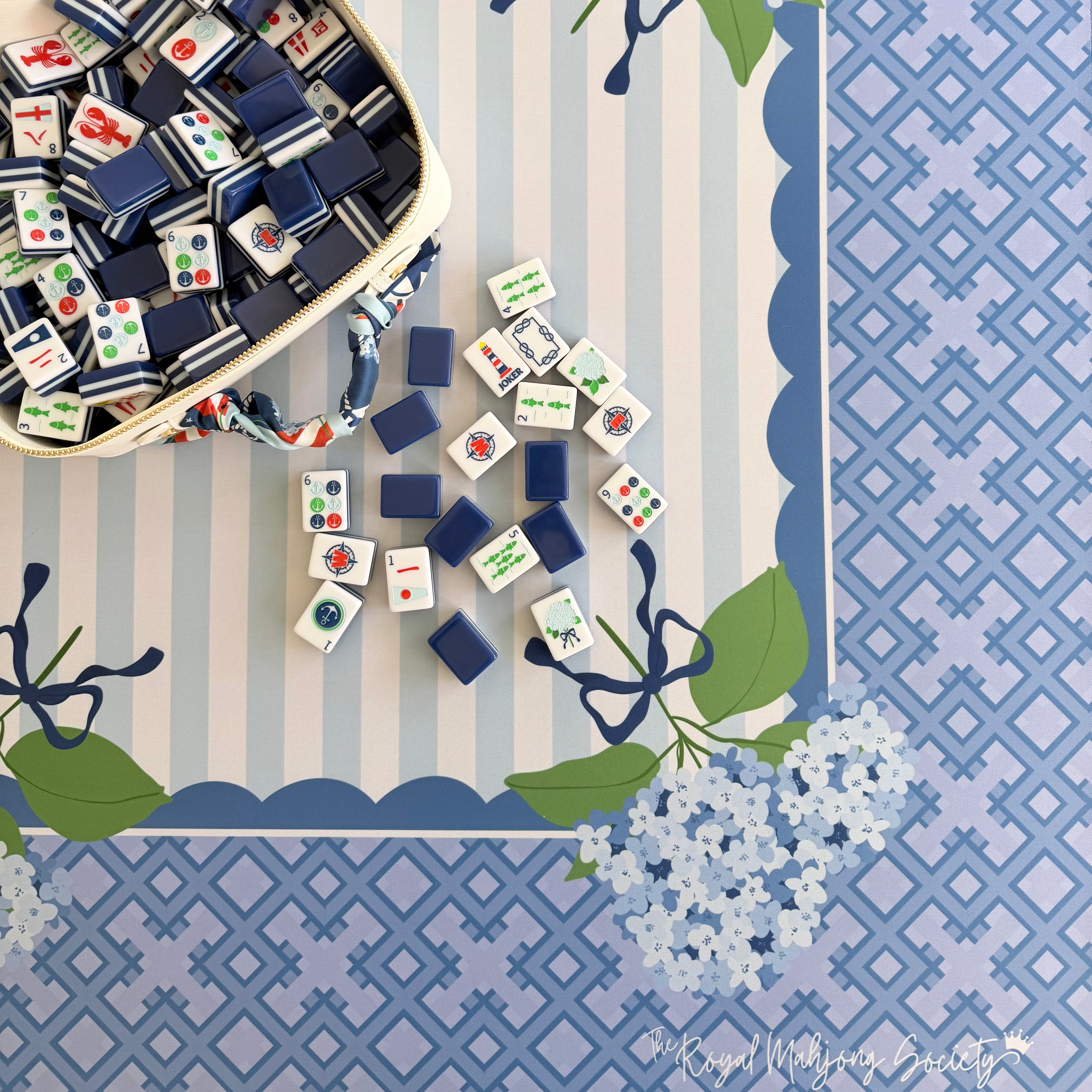Hydrangea Mahjong Mat
