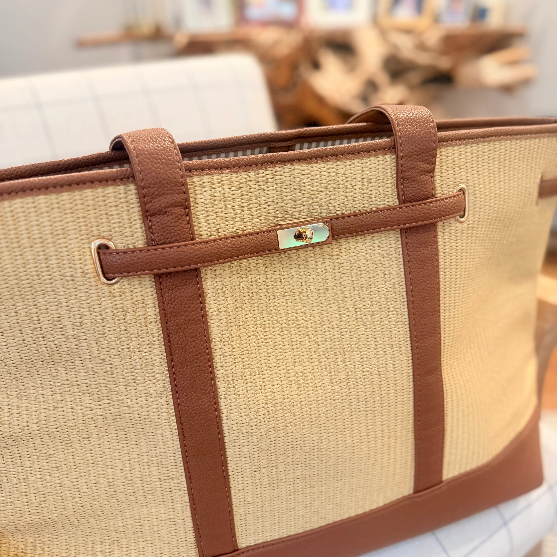 Charleston Large Tote - Basketweave