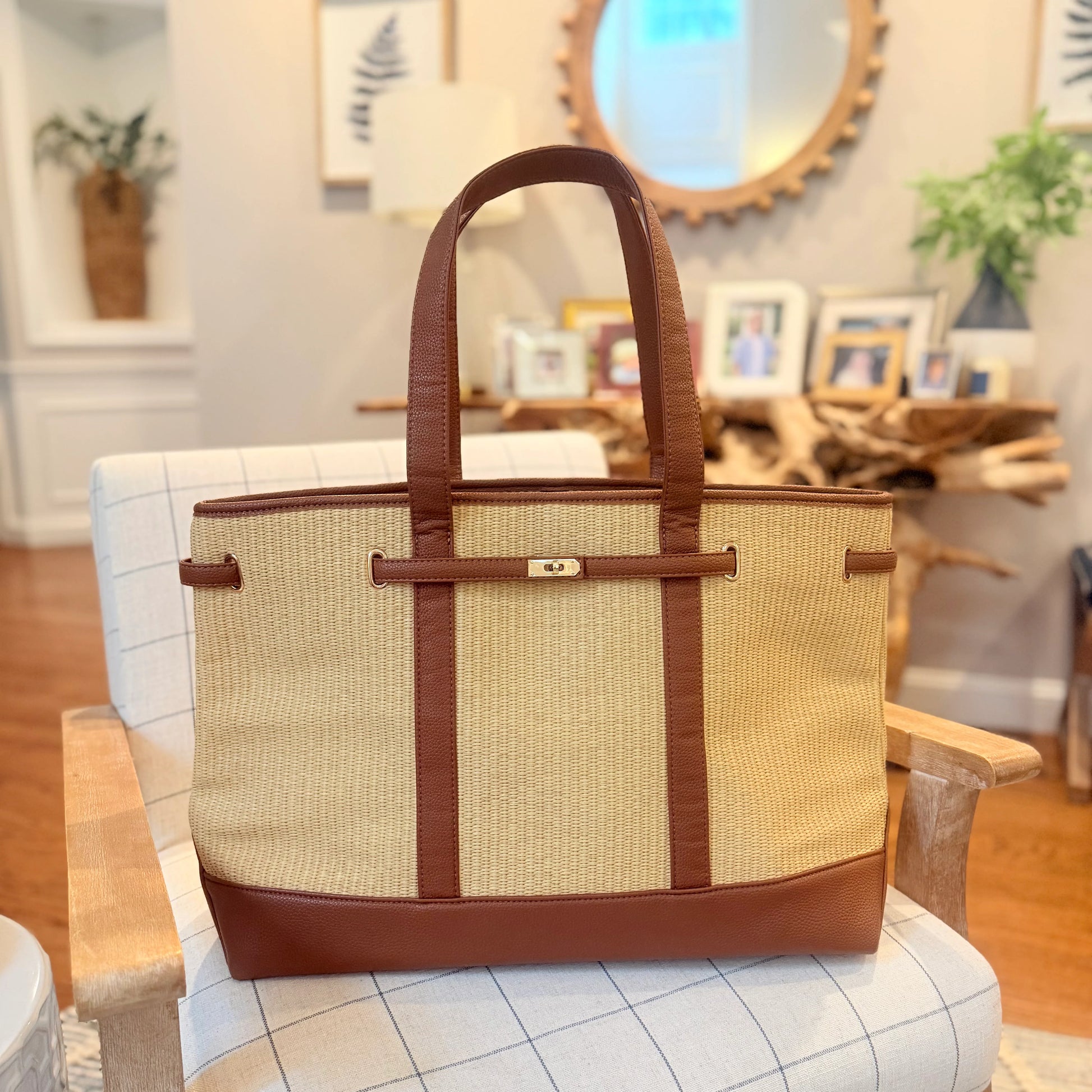 Charleston Large Tote - Basketweave